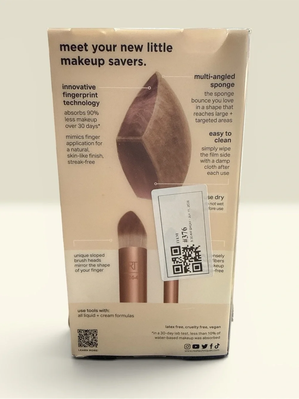 Real Techniques Rose Gold Sponge and Brush Trio
